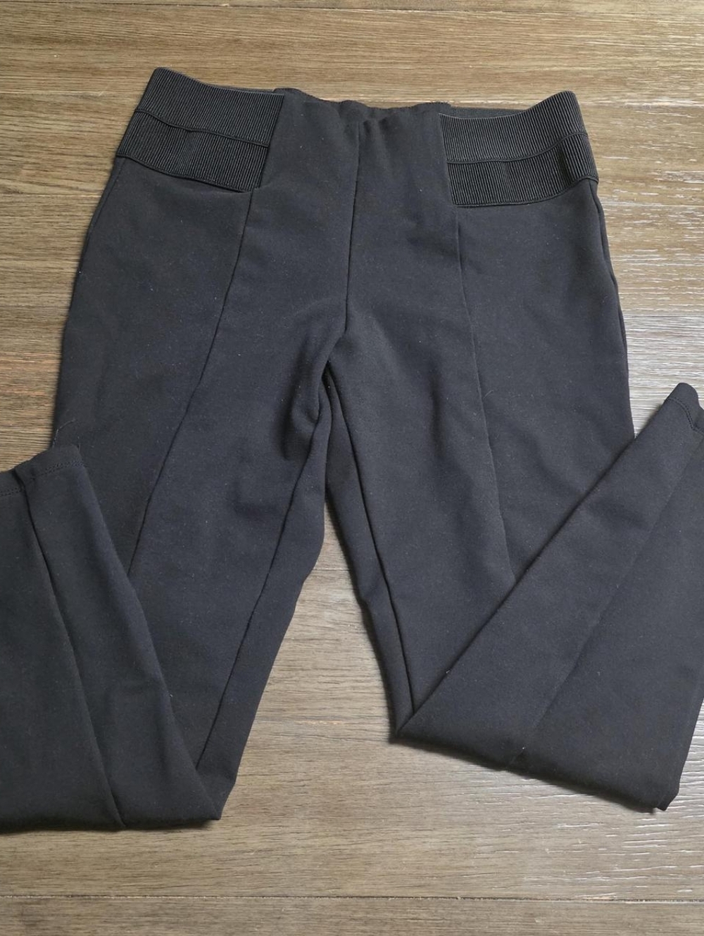Black Stretch Crop Trousers For Women